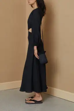Bec & Bridge Madeleine Midi Dress Black Size 8 for rent on The Volte - image 2