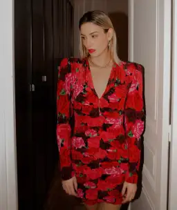 MAGDA BUTRYM Silk V Neck Dress Floral Print for rent on The Volte - image 11