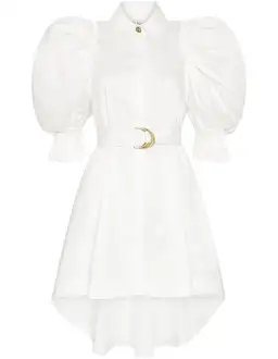 Aje Eucalypt Puff Sleeve Shirt Dress White Size 8 for rent on The Volte - image 4