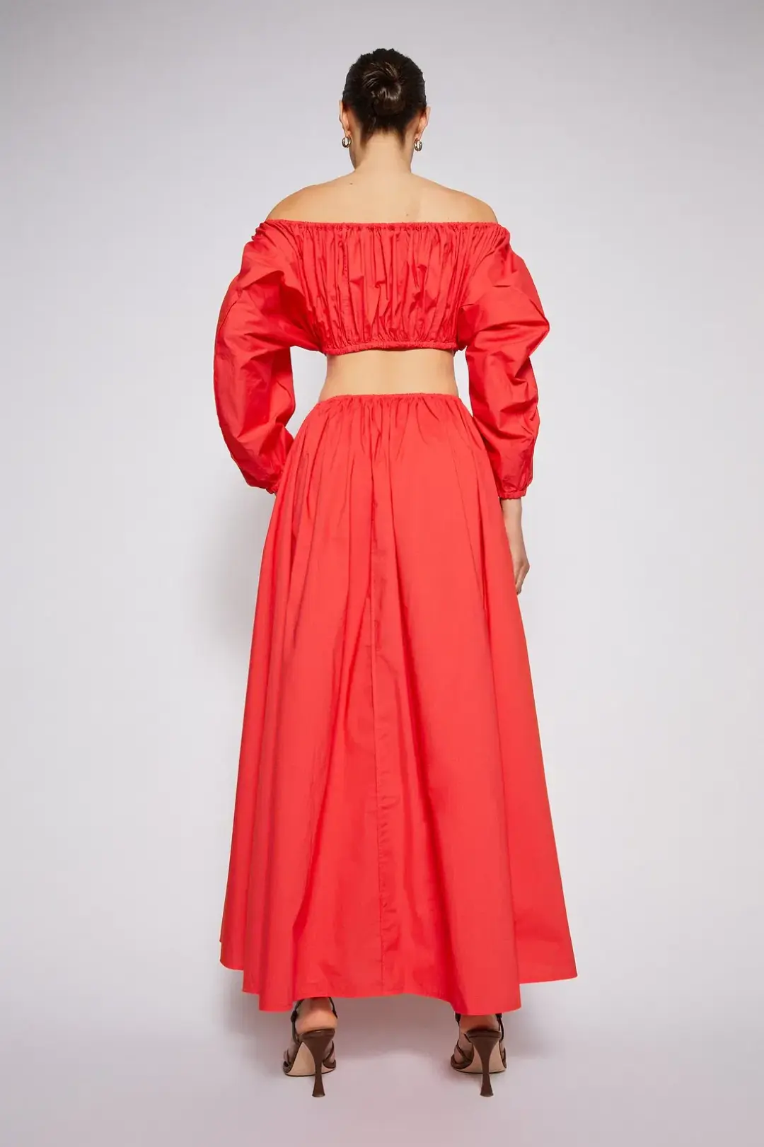 Scanlon Theodore Parachute Cotton Gather Dress Poppy Size 6 for rent on The Volte - main image