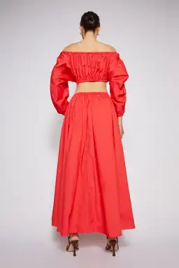 Scanlon Theodore Parachute Cotton Gather Dress Poppy Size 6 for rent on The Volte - image 2