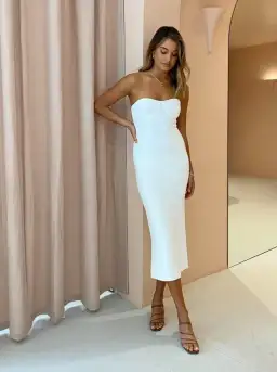 By Johnny Penny Strapless Dress White Size M for rent on The Volte - image 4