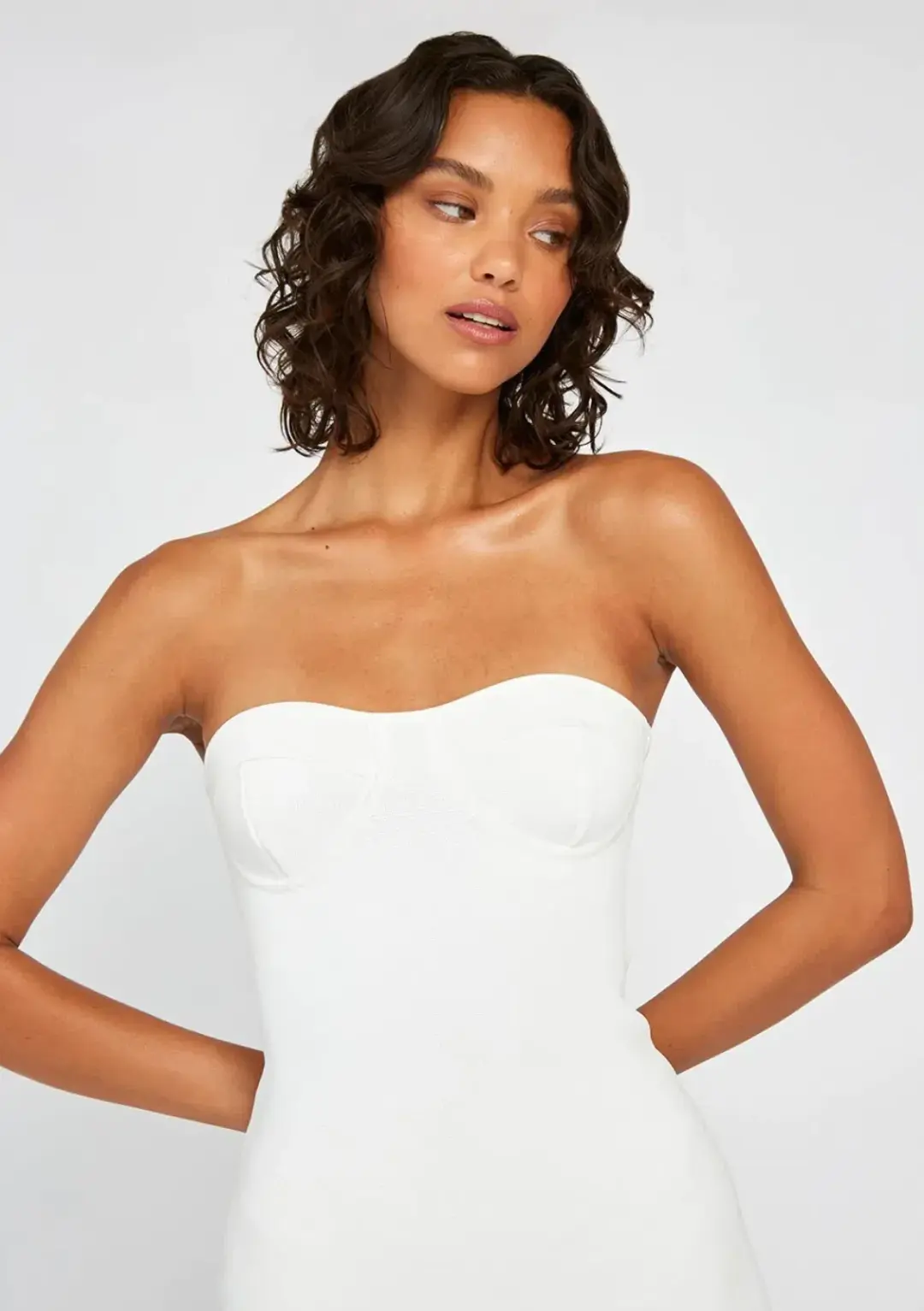 By Johnny Penny Strapless Dress White Size M for rent on The Volte - main image