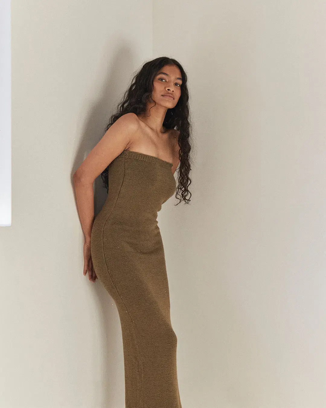 One Mile the Label Cora Maxi Dress Khaki Size S - Image 4