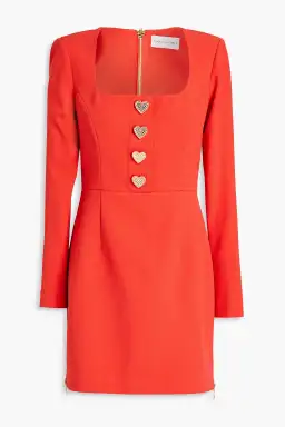Rebecca Vallance Amara Embellished Crepe Mini Dress Tomato Red Size 16 for rent on The Volte - image 4