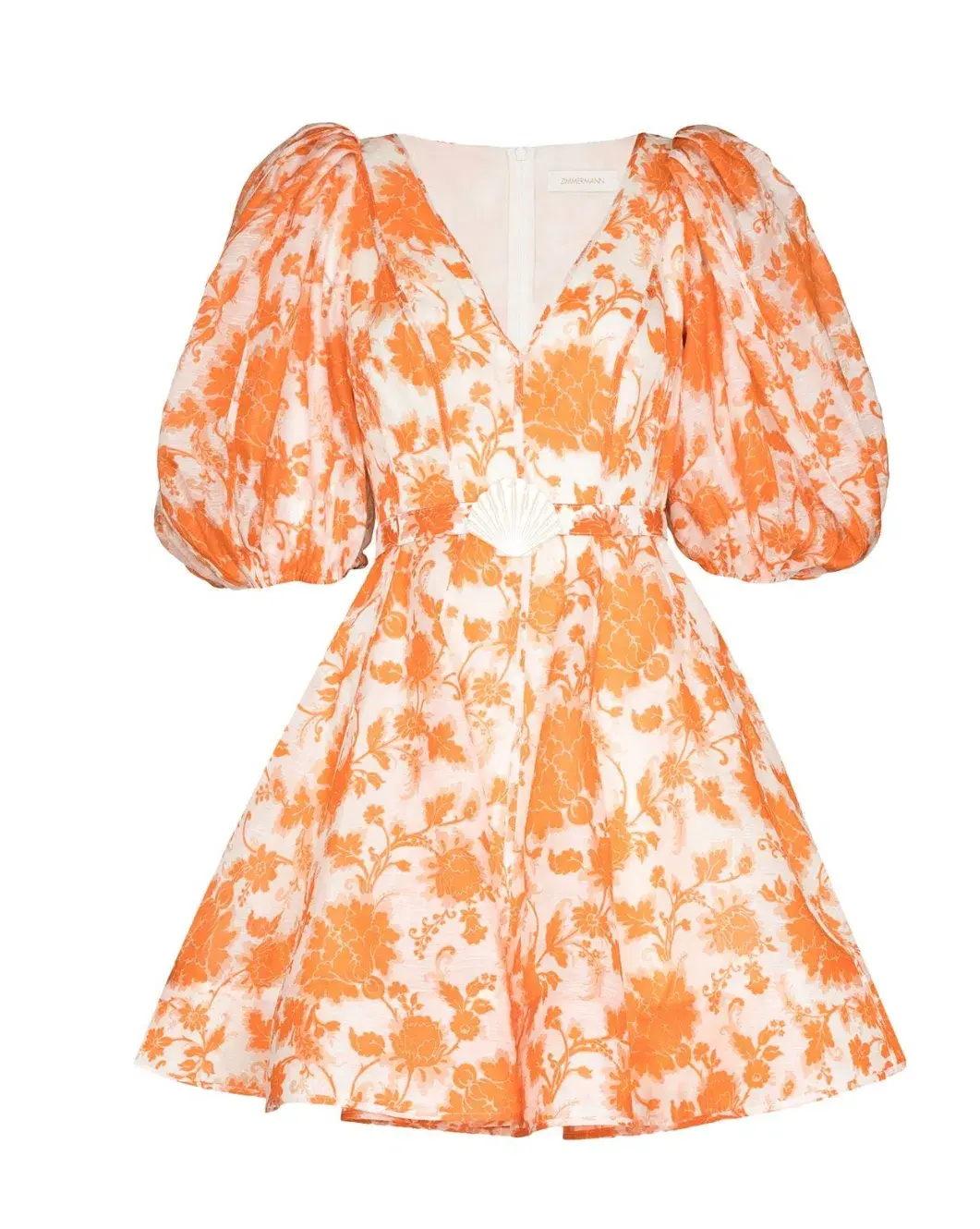 Zimmermann Postcard Puff Sleeve Mini Dress Floral Size 1 / Au 10 for rent on The Volte - main image