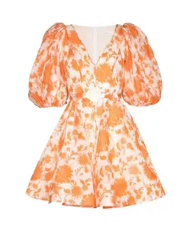 Zimmermann Postcard Puff Sleeve Mini Dress Floral Size 1 / Au 10 for rent on The Volte - image 5