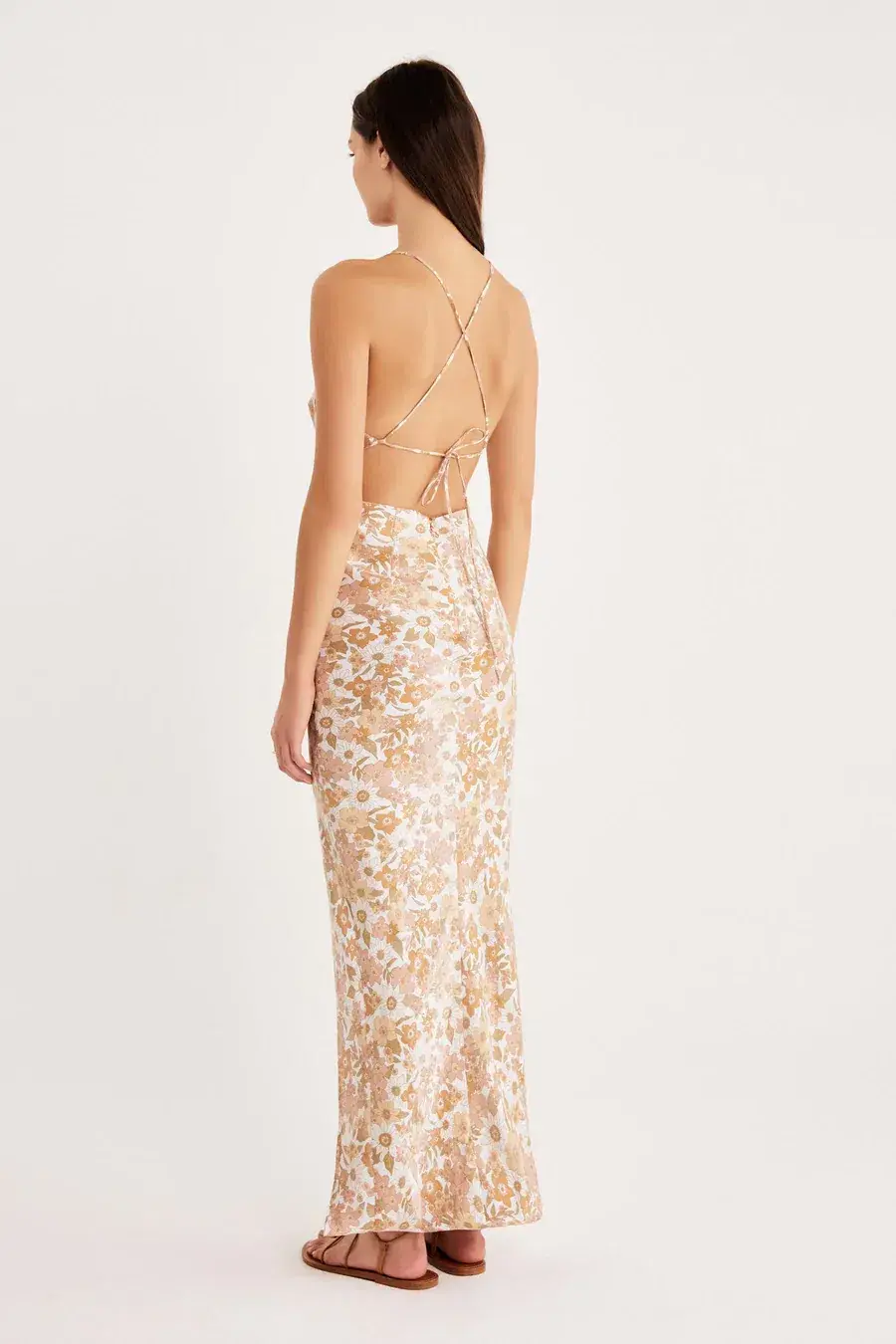 Rumer the Label Paloma Cut Out Gown Print Size XS for rent on The Volte - main image