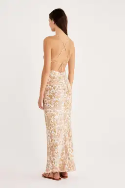 Rumer the Label Paloma Cut Out Gown Print Size XS for rent on The Volte - image 3