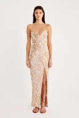 Rumer the Label Paloma Cut Out Gown Print Size XS for rent on The Volte - image 1