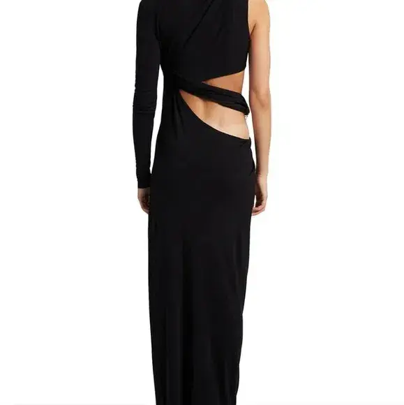 Christopher Esber Coiled Twisted Torso Dress Black Size AU 8 for rent on The Volte - main image