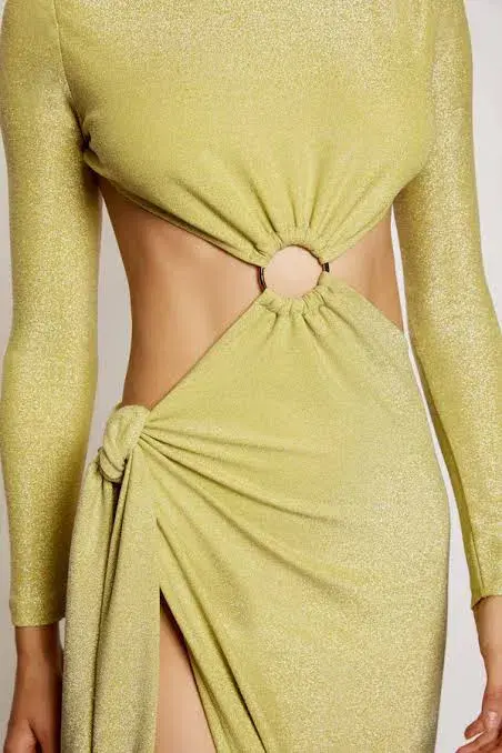 Meshki Christina Gown Shimmer Green Size S/Au 8 - Image 2