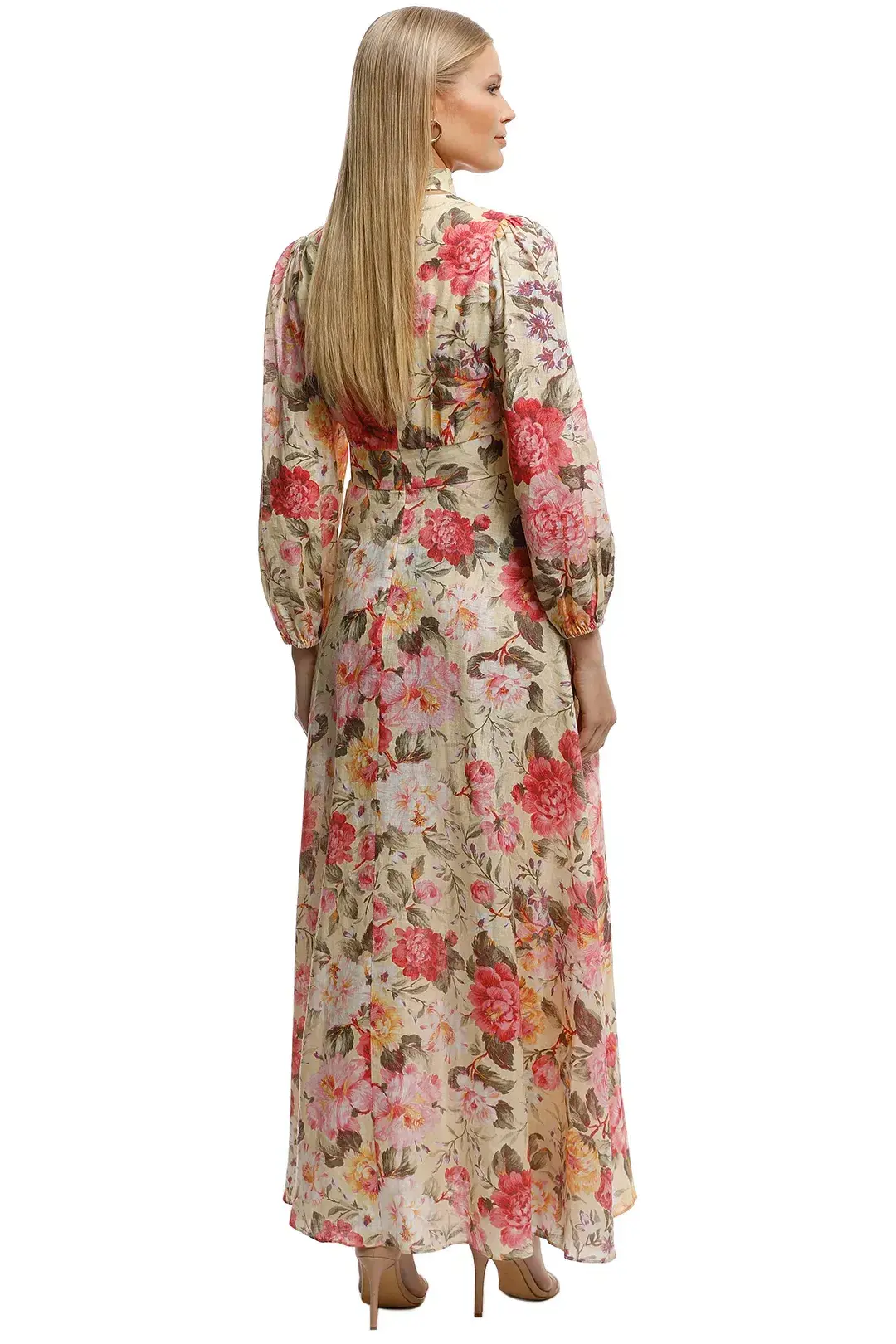 Zimmermann The Honour Plunge Long Dress Print Size 8  - Image 2
