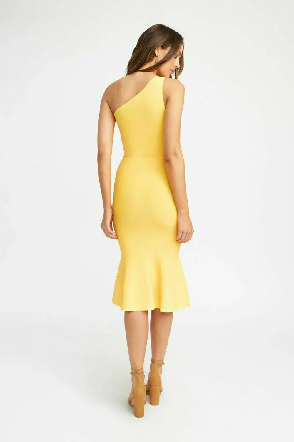 Kookai Florida One Shoulder Dress Lemon Size 6 for rent on The Volte - main image