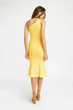 Kookai Florida One Shoulder Dress Lemon Size 6 for rent on The Volte - image 3