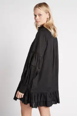 Aje Lotus Shirt Dress Black Size 16 for rent on The Volte - image 3