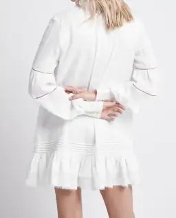 Aje Lotus Shirt Dress White Size 16 for rent on The Volte - image 2