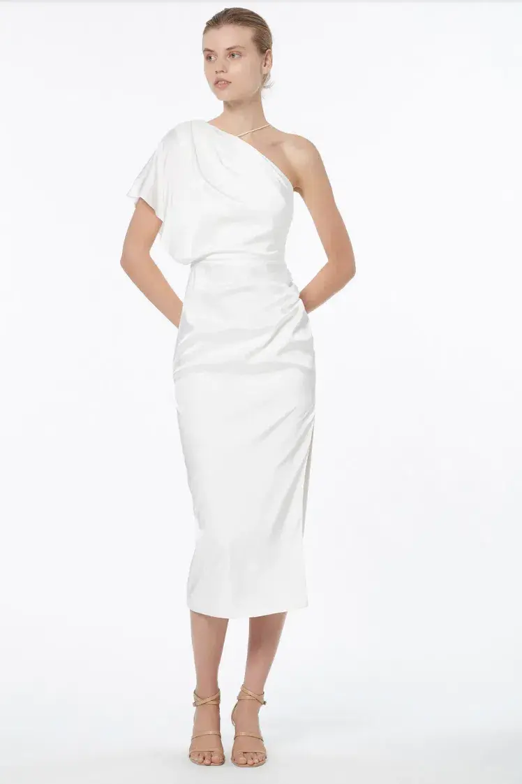Manning Cartell Heat Asymmetric Dress White Size 10  - Image 1