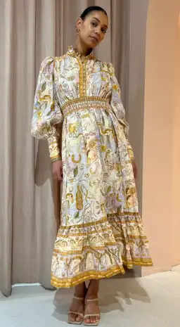 Alemais Solitaire Midi Dress Watercolour Print Size 14 for rent on The Volte - image 2