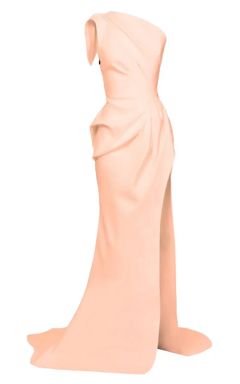 Toni Maticevski Boundless Cutout One Shoulder Crepe Dress Pink Size 8 for rent on The Volte - main image