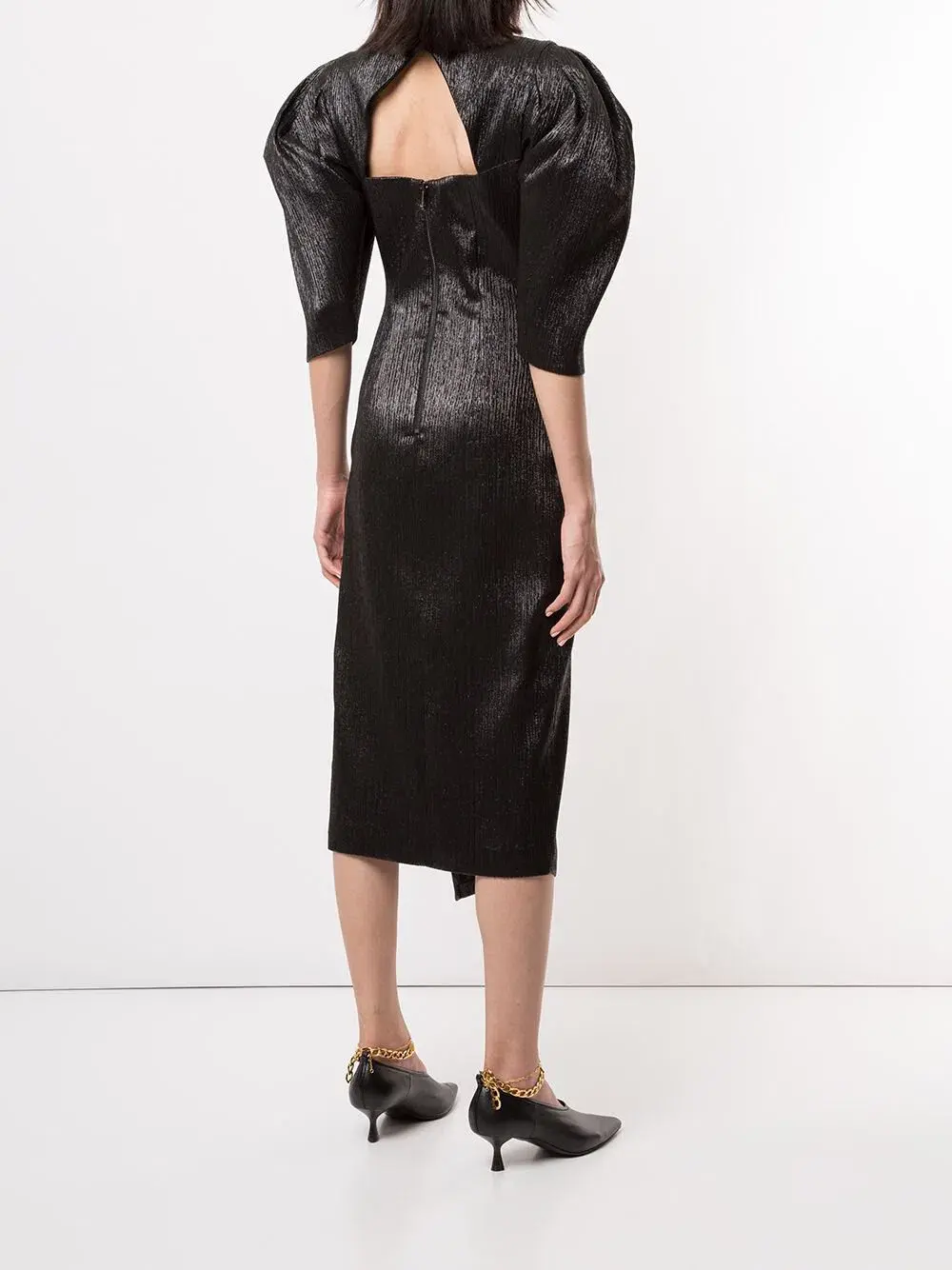 Ginger & Smart Celestial Asymmetric Dress Black Size 10 for rent on The Volte - main image