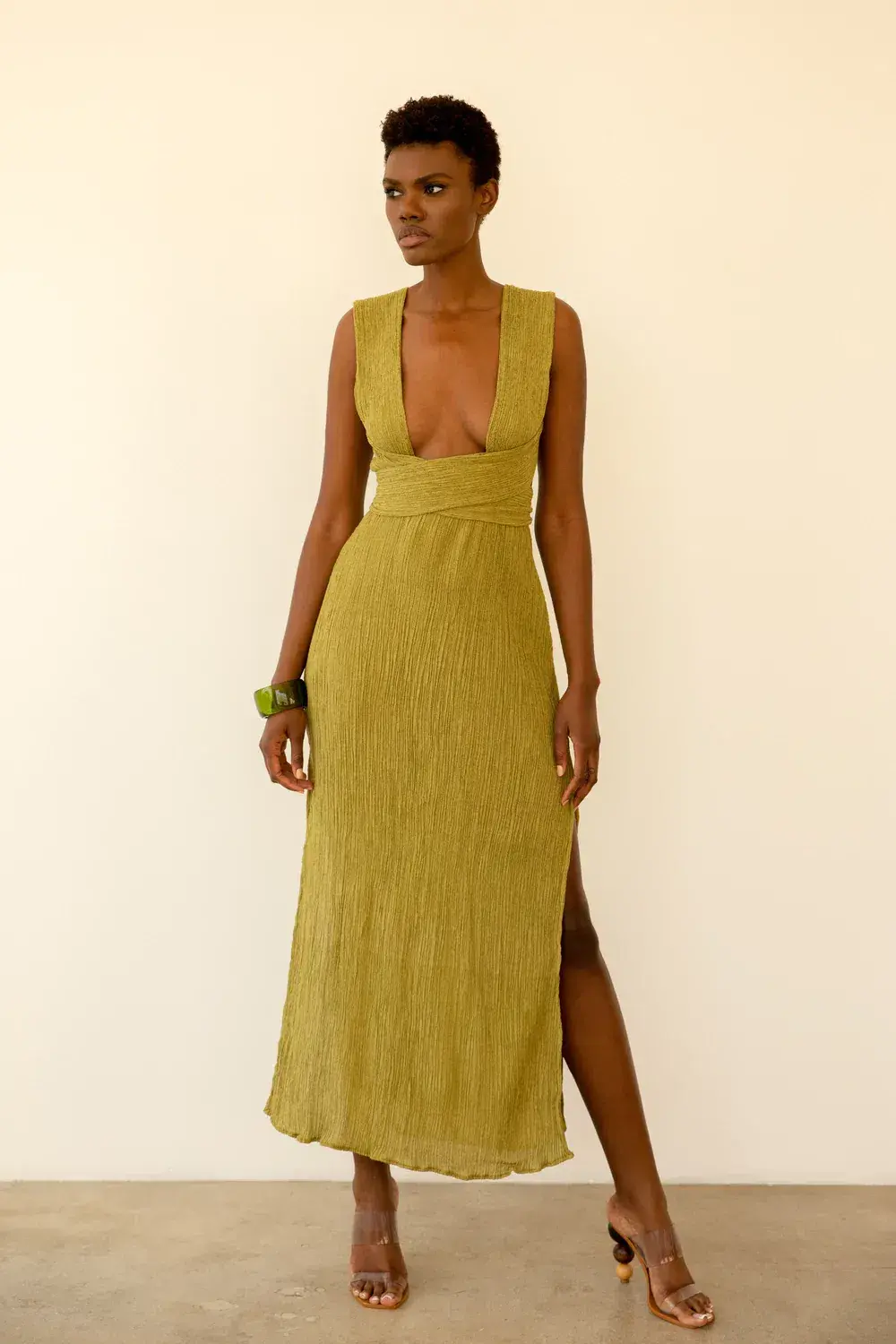 Savannah Morrow Verita Dress Agave Size 10 for rent on The Volte - main image
