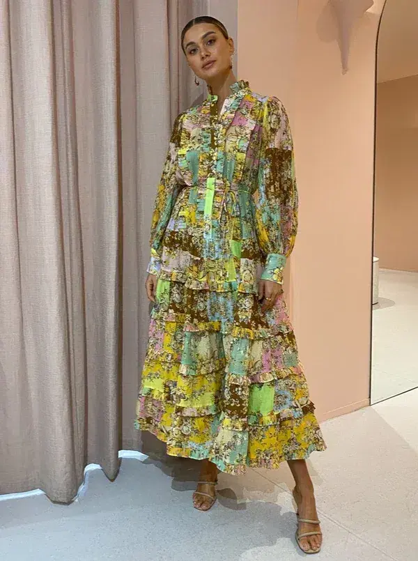 Alemais Matilde Pleated Shirtdress Print Size 6 - Image 1