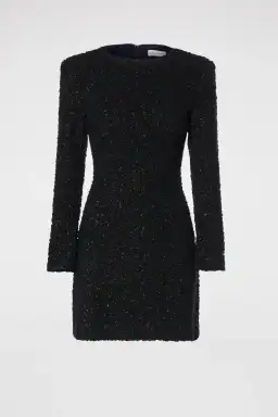 Scanlan Theodore Boucle Mini Dress Black Size 8 for rent on The Volte - image 4