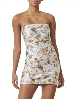 Bec & Bridge Fleurette Jacquard Mini Dress Print Size AU 6 for rent on The Volte - image 3