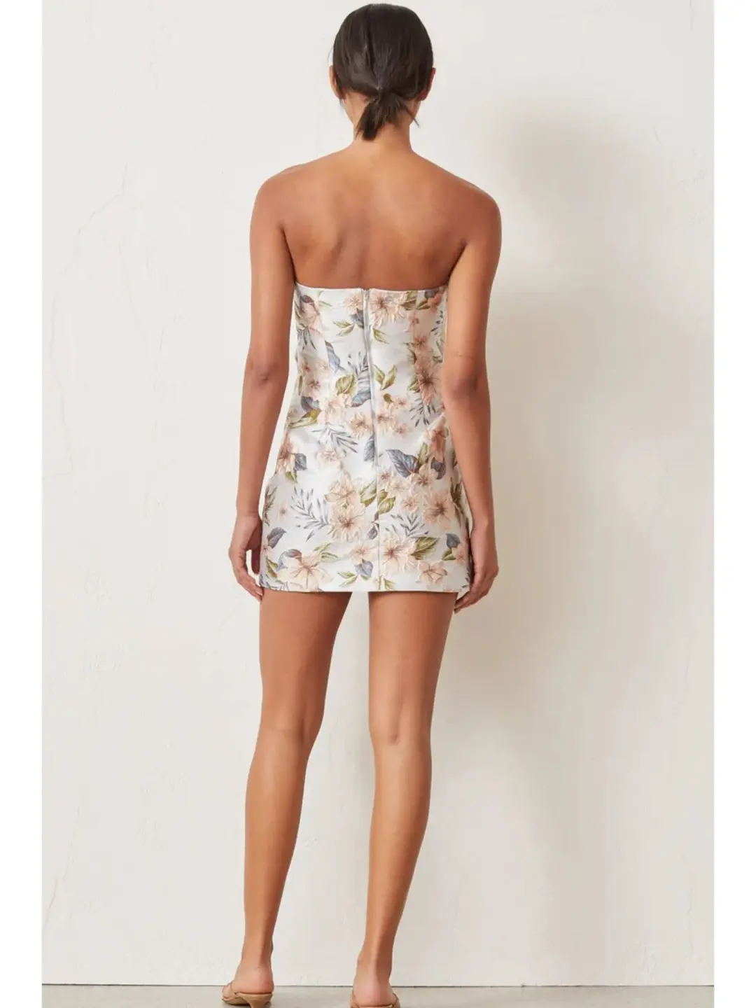 Bec & Bridge Fleurette Jacquard Mini Dress Print Size AU 6 for rent on The Volte - main image