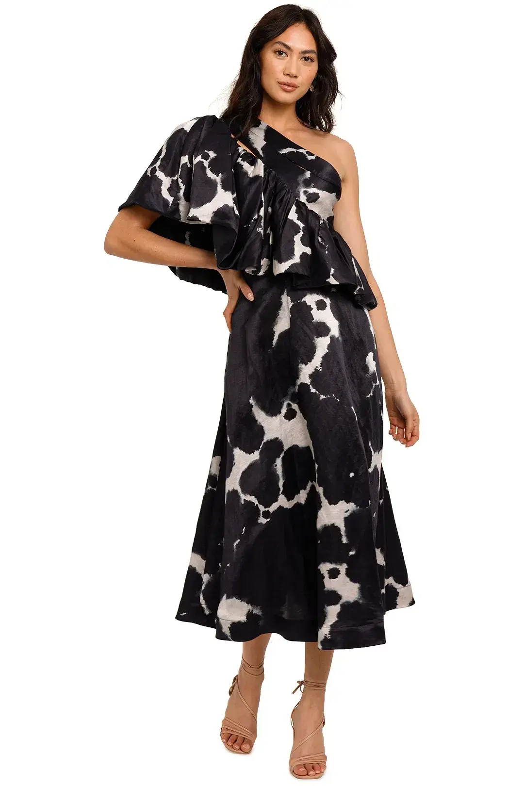 Aje Oxidised Gown Print Size 10 for rent on The Volte - main image