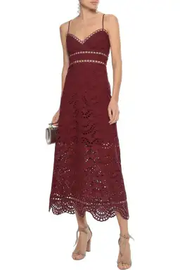 Zimmermann Jaya Wave Bodice Dress Merlot Size 8 for rent on The Volte - image 2