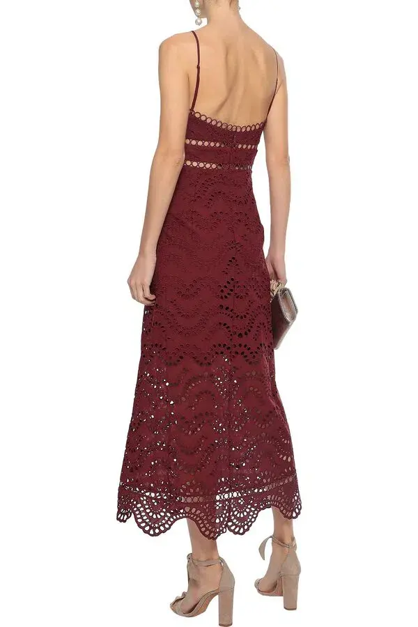 Zimmermann Jaya Wave Bodice Dress Merlot Size 8 - Image 3