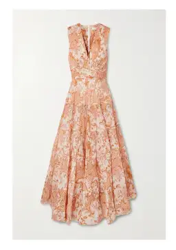 Zimmermann Postcard Pleated Organza Dress Print Size 1 / Au 10 for rent on The Volte - image 2