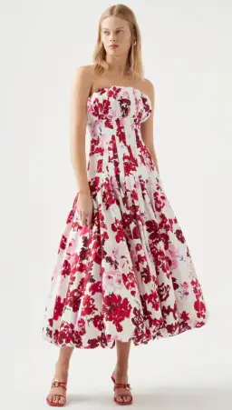 Aje Mathilde Bubble Hem Dress Print Size 14 for rent on The Volte - image 2