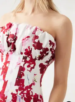 Aje Mathilde Bubble Hem Dress Print Size 14 for rent on The Volte - image 1