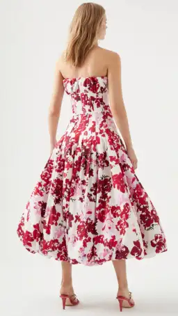 Aje Mathilde Bubble Hem Dress Print Size 14 for rent on The Volte - image 4