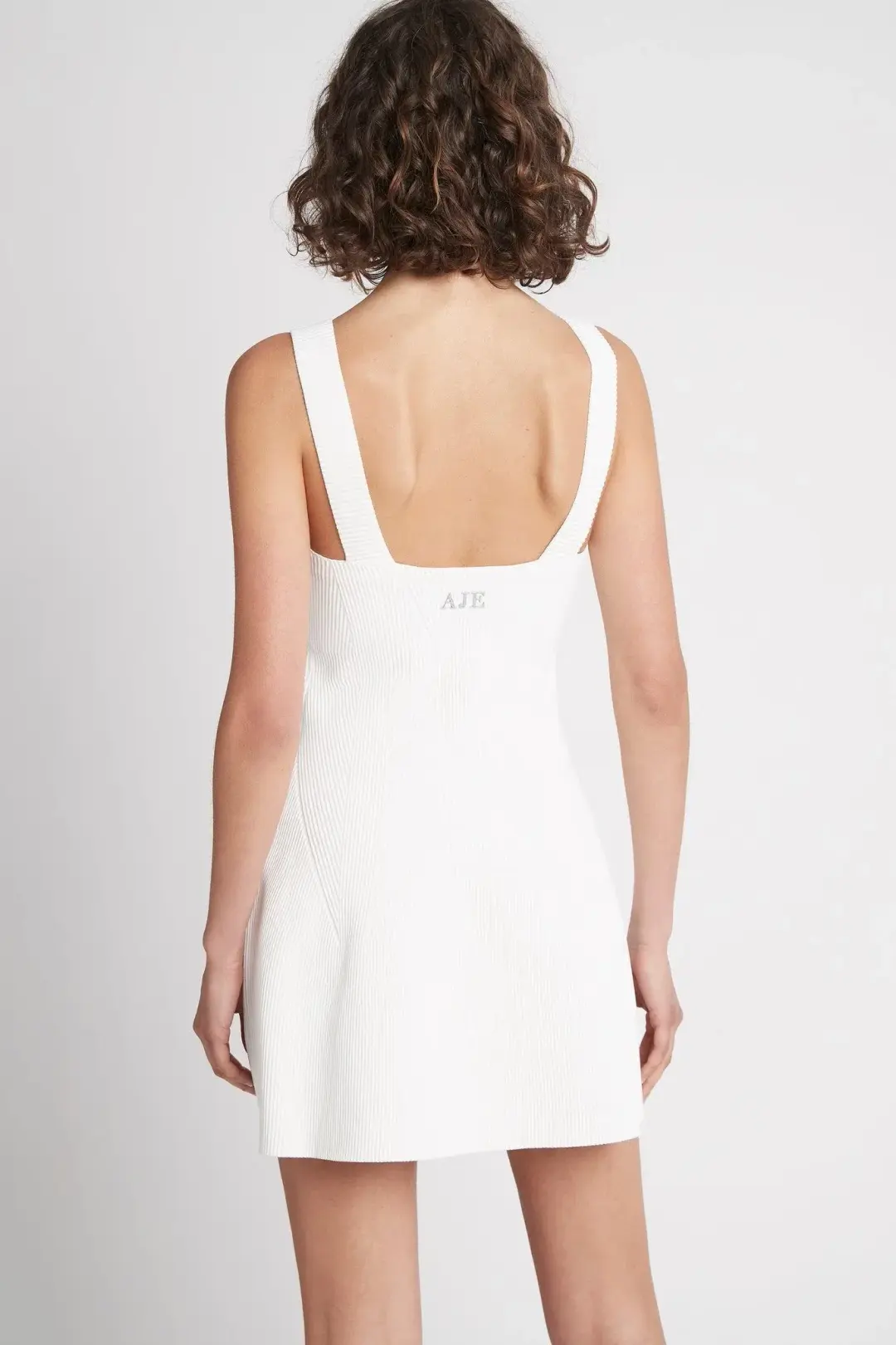 AJE Casa Mini Knit Dress Ivory Size 6 for rent on The Volte - main image