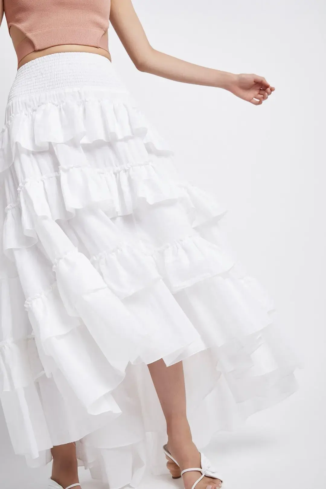 Aje Cotton El Paso Skirt White Size 6 for rent on The Volte - main image