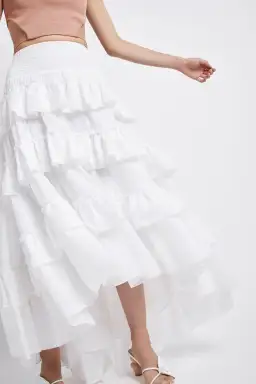 Aje Cotton El Paso Skirt White Size 6 for rent on The Volte - image 2
