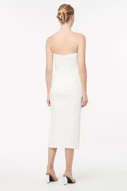 Manning Cartell Hit Predictor Strapless Midi Dress White Size 8 for rent on The Volte - image 2
