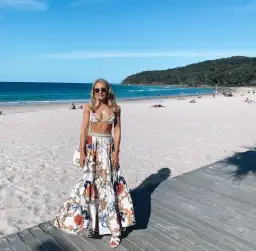 Camilla Reign Supreme Bralette & Tiered Maxi Skirt Set Size Print S/XS for rent on The Volte - image 1