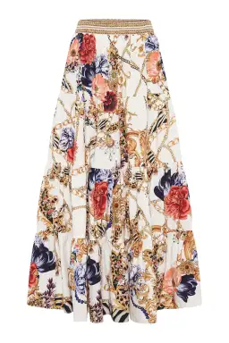 Camilla Reign Supreme Bralette & Tiered Maxi Skirt Set Size Print S/XS for rent on The Volte - image 3