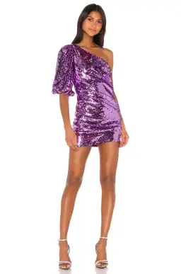 For Love and Lemons Madeleine Sequin Dress Purple Size 8 for rent on The Volte - image 1