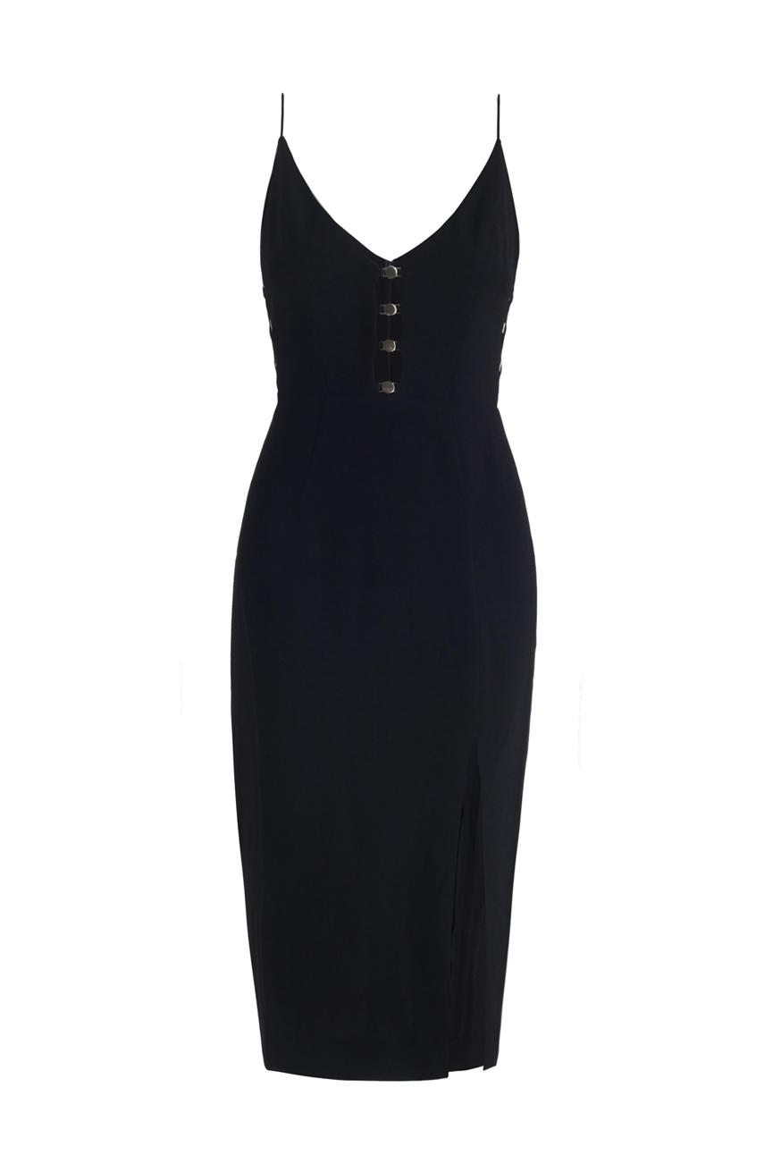 Zimmermann Crepe Link Midi Dress Black Size 6 - Image 2