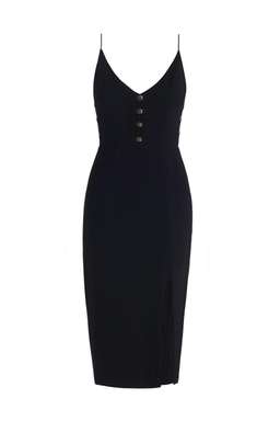 Zimmermann Crepe Link Midi Dress Black Size 6 for rent on The Volte - image 2