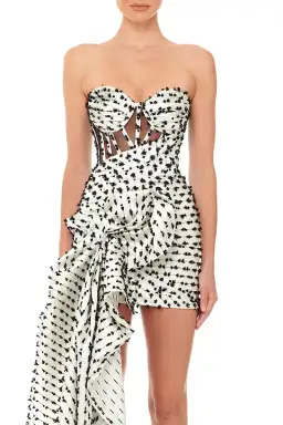 Eliya the Label Georgette Dress Black/White Size Small for rent on The Volte - image 2