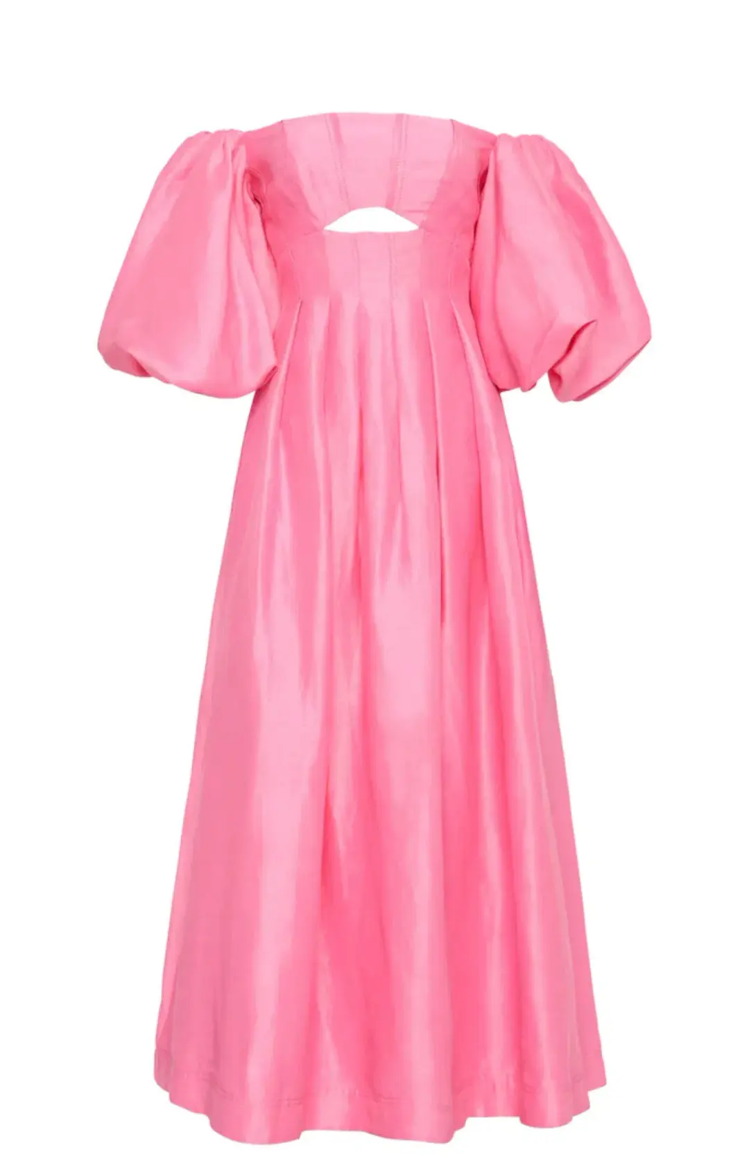 Aje Eugenia Off Shoulder Midi Dress Pink Size AU 12 for rent on The Volte - main image