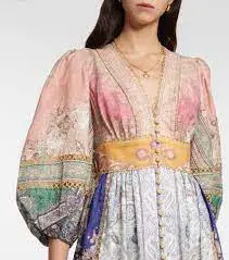 Zimmermann Anneke Lantern Midi Dress Size 0 for rent on The Volte - main image