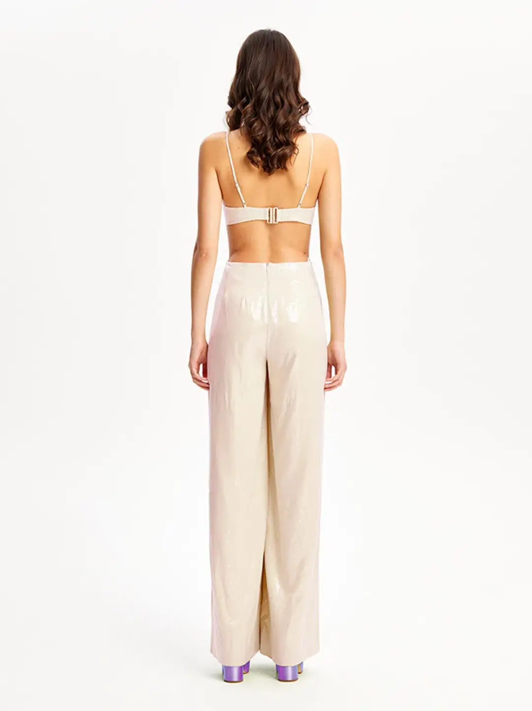 Alice McCall Night Sky Jumpsuit Chai Latte Size 6 for rent on The Volte - main image
